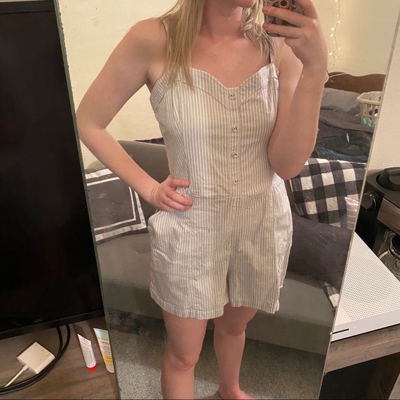 White & Blue Rompers - Picture 2 of 8